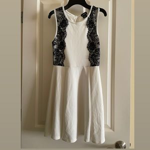 White & Black Lace Dress